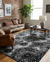 Riviera Elegance Collection Area Rug -  Monaco (Black) Rectangle Black  lifestyle 28