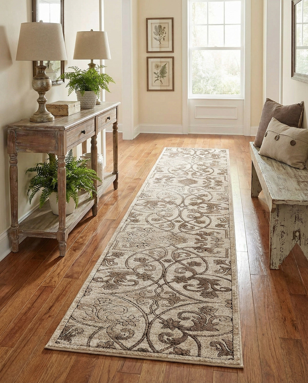 Andes Summit Collection Area Rug -  Merida Runner Dark Beige  lifestyle 105