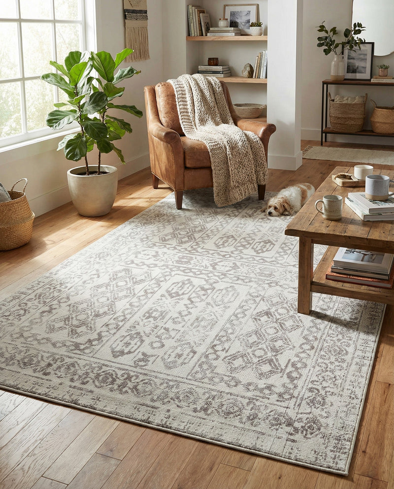 Cambridge Classics Collection Area Rug - Trinity (Cream) Rectangle Cream  lifestyle 17
