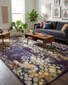 Venetian Tapestry Collection Area Rug - Murano Rectangle Navy Blue  lifestyle 59
