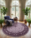 Horizon Collection Area Rug -  Apex (Purple) Round Purple  lifestyle 48