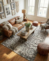Horizon Collection Area Rug -  Zenith Rectangle Gray  lifestyle 16