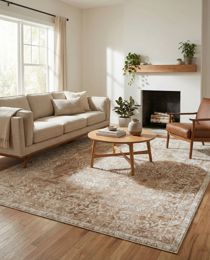 Cambridge Classics Collection Area Rug -  Magdalene (Beige) Rectangle Beige  lifestyle 9