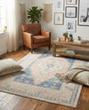 Savannah Series Collection Area Rug -  Augusta (French Blue) Rectangle French Blue  lifestyle 8