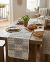 Thar Cotton Collection Area Rug - Serengeti Table Runner Ivory  lifestyle 11