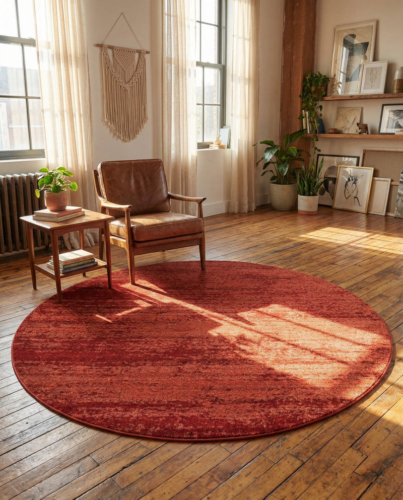 Studio Haven Collection Area Rug -  Gallery (Terracotta) Round Terracotta  lifestyle 59