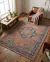 Savannah Threads Collection Area Rug -  Negev Rectangle Antique Red  lifestyle 9