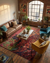 Autumnal Tapestry Collection Area Rug -  Chromaticville Rectangle Multi  lifestyle 4