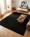 Plush Oasis Collection Area Rug - Serenity (Jet Black) Rectangle Jet Black  lifestyle 30