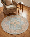 Heritage Elegance Collection Area Rug -  Windsor (Light Brown) Round Light Brown  lifestyle 38