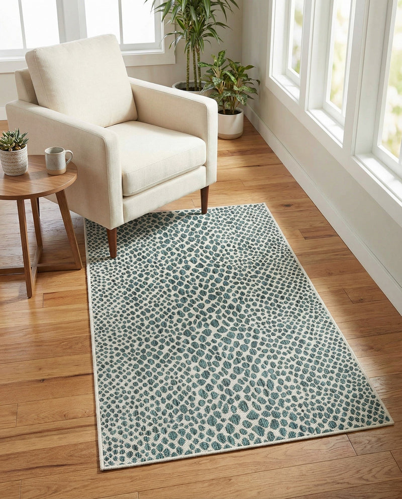 Urban Oasis Rugs Collection Area Rug -  Terrace (Teal) Rectangle Teal  lifestyle 9
