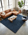 Alpine Plush Collection Area Rug -  Cortina (Marine Blue) Rectangle Marine Blue  lifestyle 14