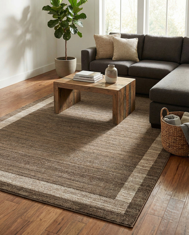 Studio Haven Collection Area Rug -  Alcove (Light Brown) Rectangle Light Brown  lifestyle 17