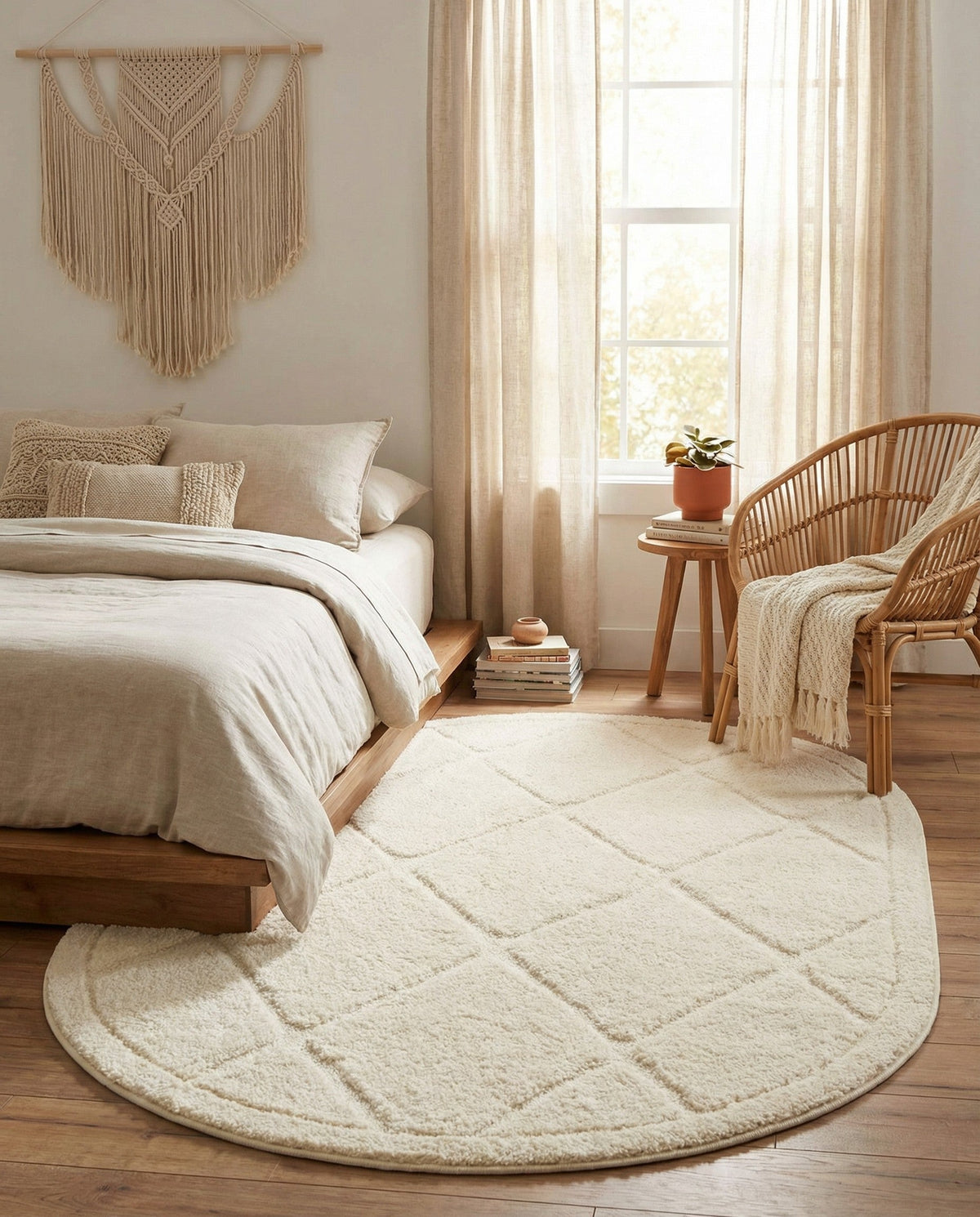 Trellis Haven Collection Area Rug - Havenwood Oval Ivory  lifestyle 163