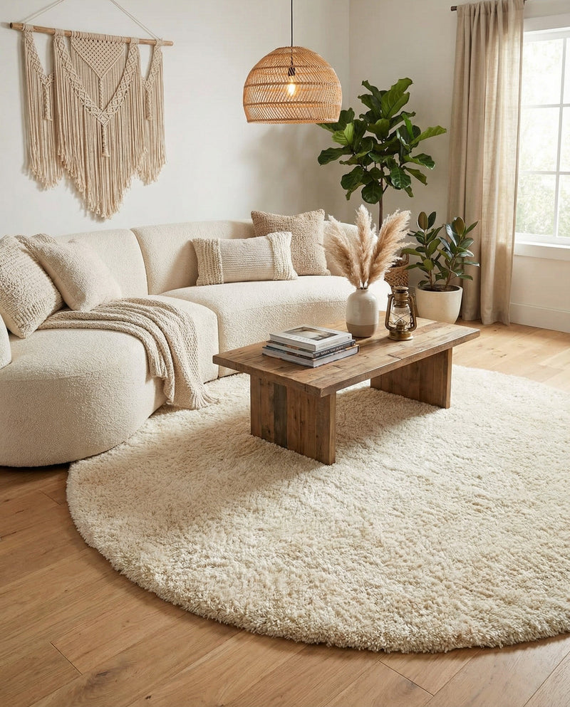 Majestic Manor Collection Area Rug - Versailles (Bone) Round Bone  lifestyle 64