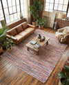 Thar Cotton Collection Area Rug - Alleppey Rectangle Multi White  lifestyle 24