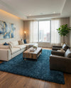 Plush Oasis Collection Area Rug - Serenity (Sapphire Blue) Rectangle Sapphire Blue  lifestyle 26