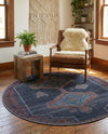 Rovaniemi Collection Area Rug - Lapland Round Charcoal and Gray  lifestyle 67