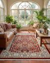 Persian Elegance Collection Area Rug -  Kerman (Burgundy) Rectangle Burgundy  lifestyle 8