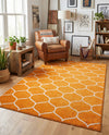 Trellis Mosaic Collection Area Rug -  Pergolatown (Orange) Rectangle Orange  lifestyle 16