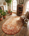 Savannah Soiree Collection Area Rug -  Everglade (Rust Red) Oval Rust Red  lifestyle 76