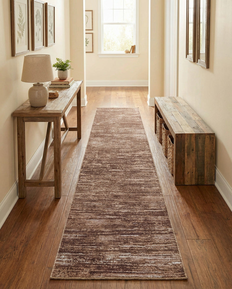 Sahara Essence Collection Area Rug - Oasis (Brown) Runner Brown  lifestyle 72