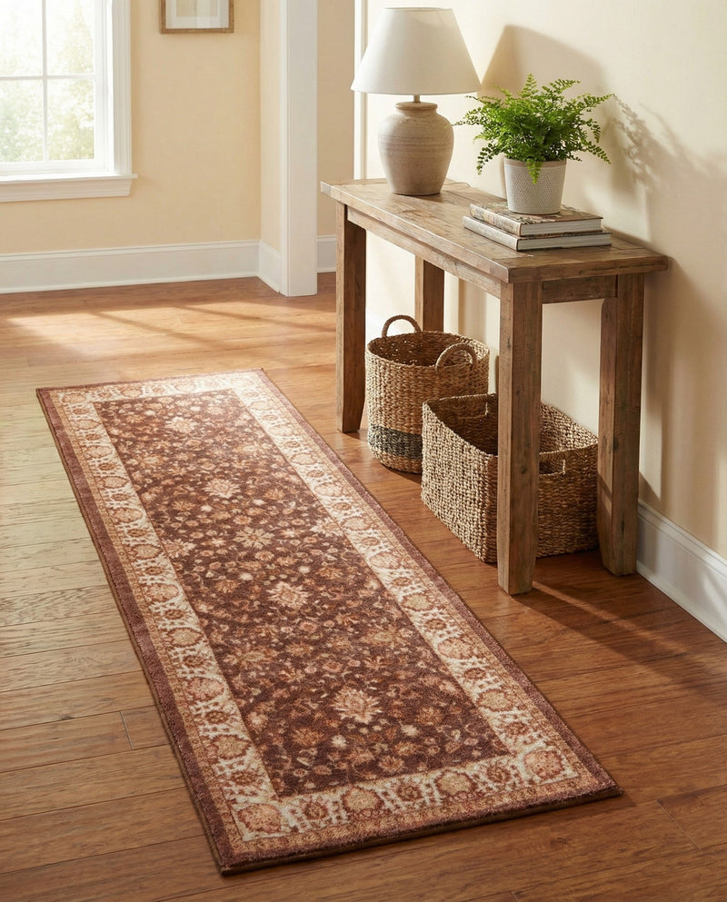 Casablanca Tapestry Collection Area Rug -  Marrakech (Coffee Brown) Runner Coffee Brown  lifestyle 52