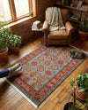 Persian Elegance Collection Area Rug -  Nain Rectangle Light Blue  lifestyle 6
