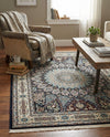 Persian Elegance Collection Area Rug -  Hamedan (Navy Blue) Rectangle Navy Blue  lifestyle 25