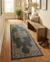 Patio Heritage Collection Area Rug -  Charleston (Charcoal Gray) Runner Charcoal Gray  lifestyle 54
