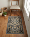 Tabriz Tapestry Collection Area Rug - Sahand (Dark Gray) Rectangle Dark Gray  lifestyle 7