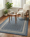 Terrace Fringe Collection Area Rug - Veranda (Blue) Rectangle Blue  lifestyle 37
