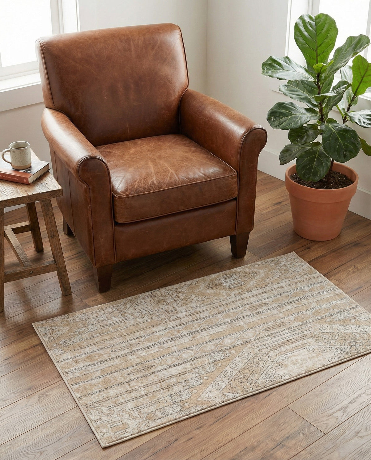 Cascade Range Collection Area Rug - Hood (Ivory) Rectangle Ivory  lifestyle 35
