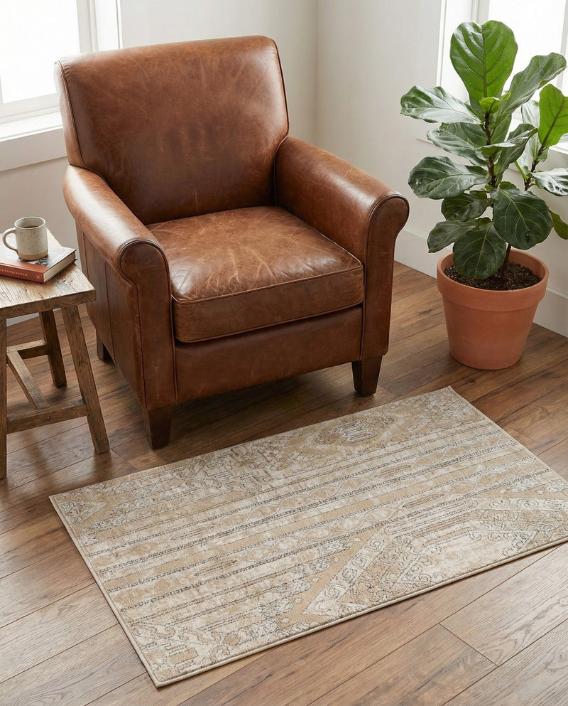 Cascade Range Collection Area Rug - Hood (Ivory) Rectangle Ivory  lifestyle 35