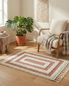 Sahara Chic Collection Area Rug -  Casablanca Rectangle Pink  lifestyle 48
