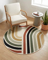 Urban Terrace Collection Area Rug -  Piazza Round Multi  lifestyle 59