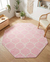 Trellis Mosaic Collection Area Rug -  Pergolatown (Light Pink) Octagon Light Pink  lifestyle 68