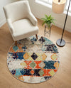 Colorburst Oasis Collection Area Rug -  Marina Round Ivory  lifestyle 78
