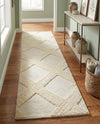 Trellis Wool Collection Area Rug - Vineyard Runner Ivory  lifestyle 26