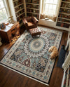 Persian Elegance Collection Area Rug -  Hamedan (Navy Blue) Rectangle Navy Blue  lifestyle 12