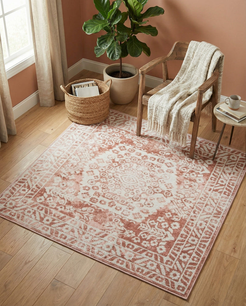 Cambridge Classics Collection Area Rug -  Pembroke (Pink) Square Pink  lifestyle 65