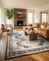 Savannah Elegance Collection Area Rug -  Tybee (Gray) Rectangle Gray  lifestyle 26