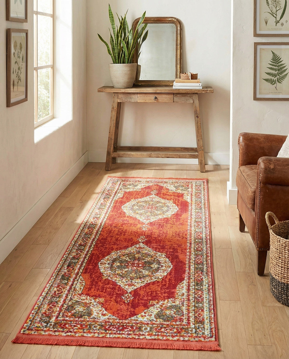 Caribbean Breeze Collection Area Rug -  Windward Runner Red  lifestyle 181