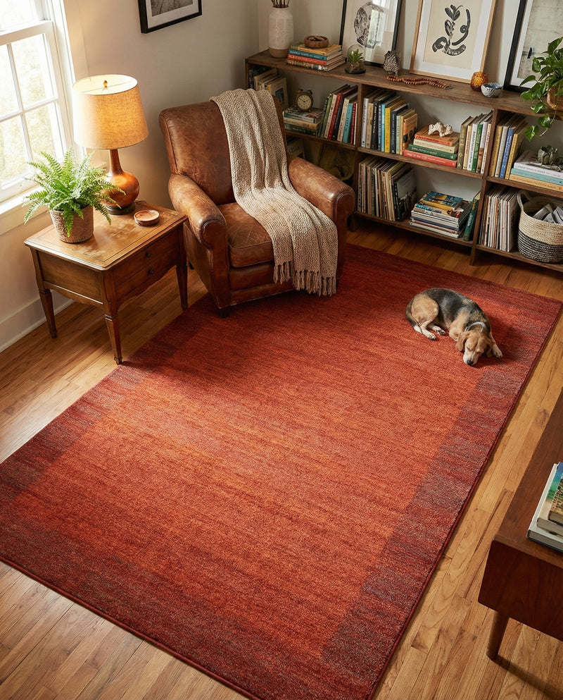 Studio Haven Collection Area Rug -  Conservatory (Terracotta) Rectangle Terracotta  lifestyle 18