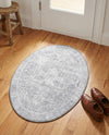 Heritage Elegance Collection Area Rug -  Windsor (Gray) Oval Gray  lifestyle 43