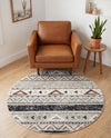 Desert Modern Eco Rug Series Collection Area Rug -  Arches Round Gray  lifestyle 47