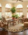 Savannah Sojourn Collection Area Rug -  Moremi Round Cream  lifestyle 59