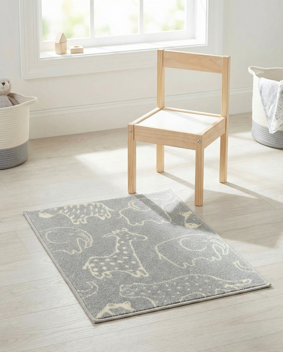 Wonder Tykes Collection Area Rug -  Spectrum Rectangle Gray  lifestyle 31