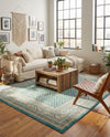 Soho Elegance Collection Area Rug -  Mercer (Turquoise) Rectangle Turquoise  lifestyle 14
