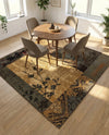 Bistro Lounge Collection Area Rug -  Lungo Square Beige  lifestyle 79